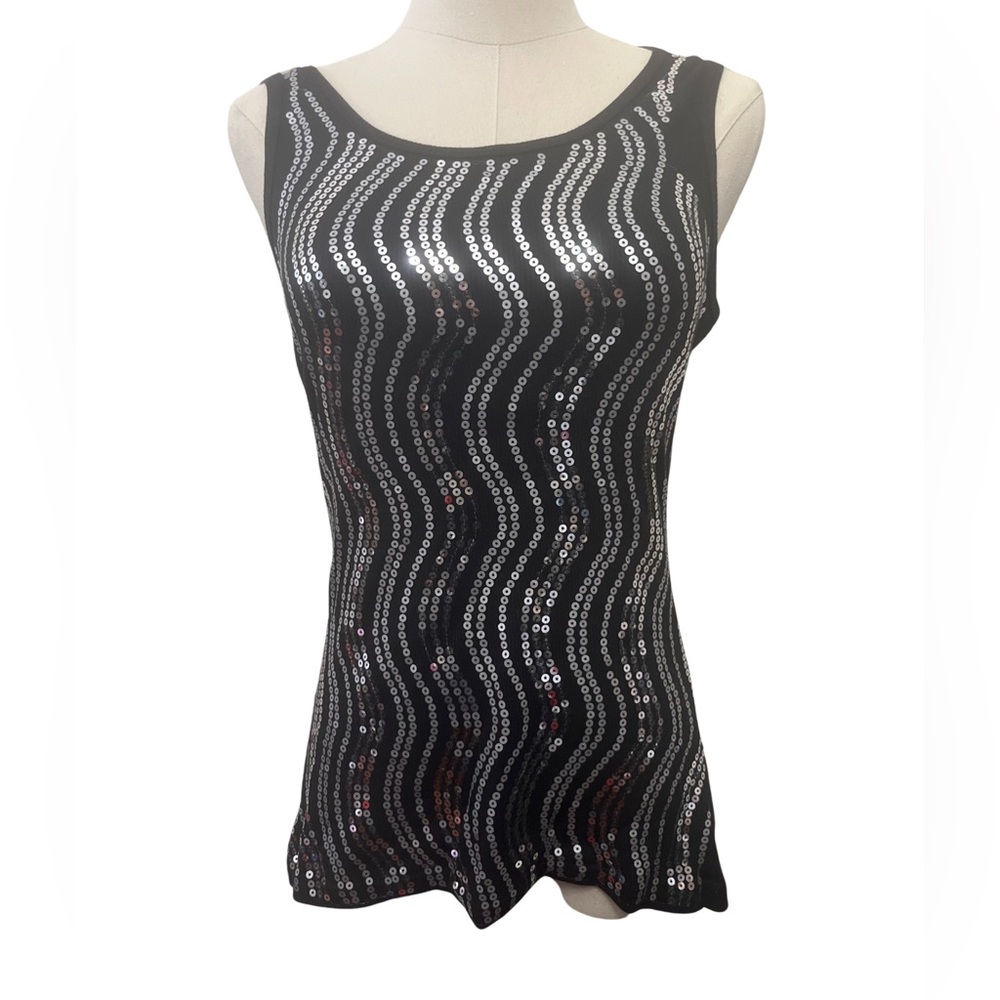 Sequins front tank top